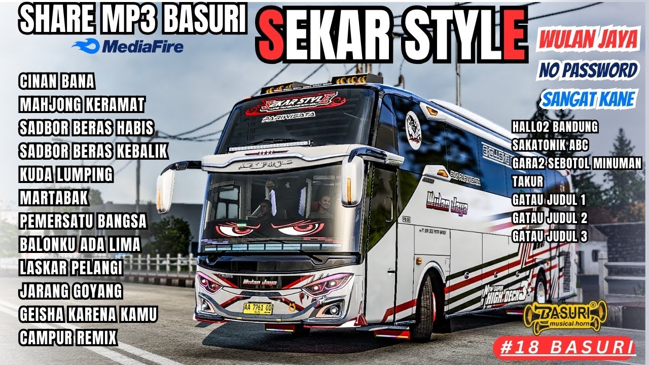 VIRAL 🤤 BASURI SEKAR STYLE WULAN JAYA 6 NOT RASA 9 NOT BASURI ‼️ MP3 BASURI BUSSID BUKAN KODENAME