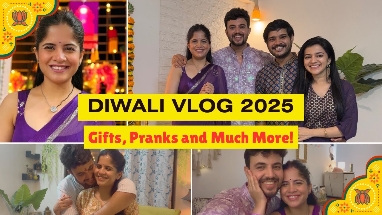 आमचा दिवाळी vlog ✨ Abhyang Snan, Laxmi Poojan & Bhau Beej + Abhishek’s Epic Prank!