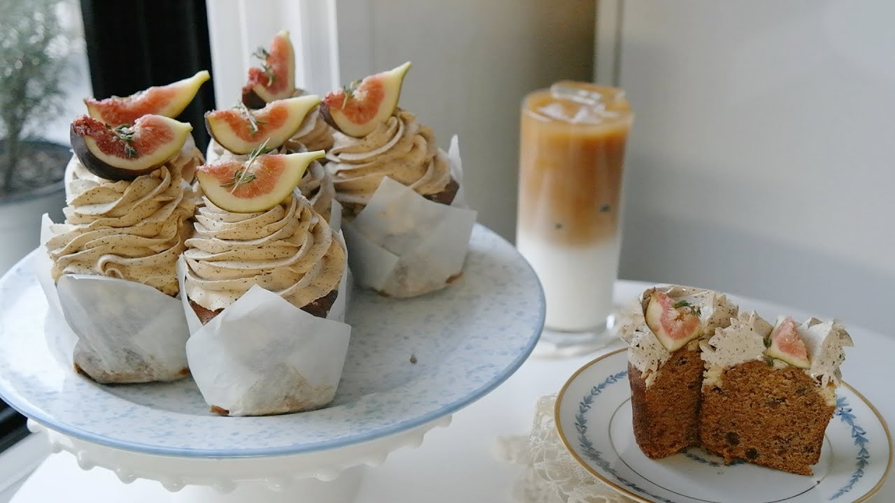 얼그레이 무화과 머핀 만들기 How to make Earl grey Fig Cupcakes 얼그레이 무화과 파운드 만들기