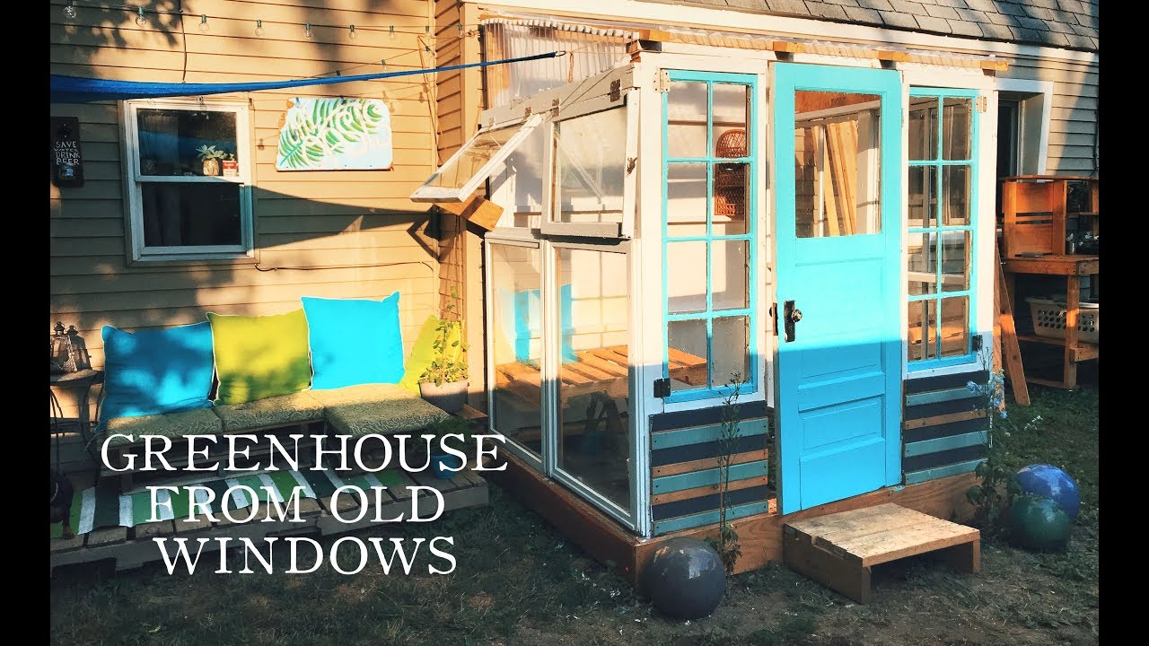 DIY GREENHOUSE FROM OLD WINDOWS
