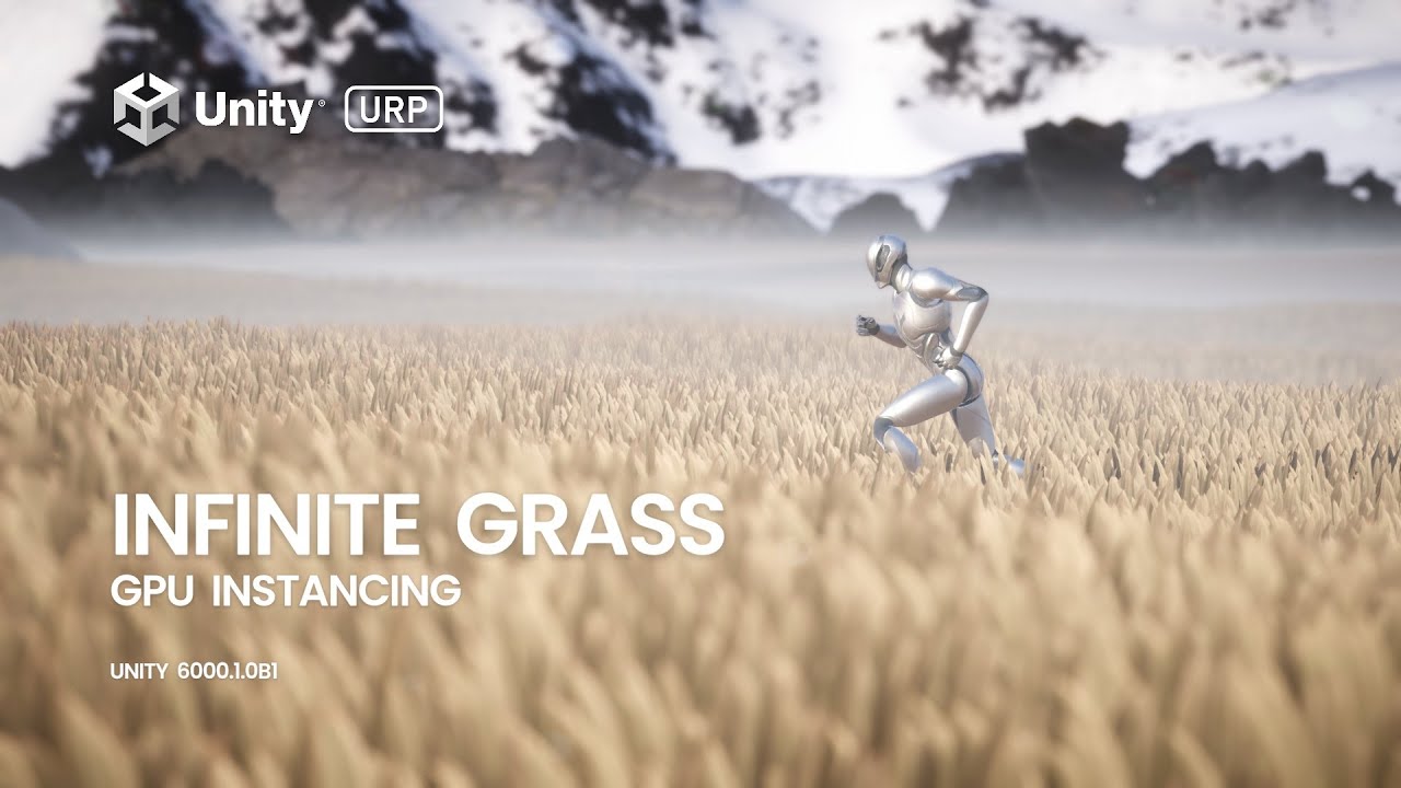 Infinite Grass GPU Instancing (Grass/Plants Shader) by Unity URP 6000
