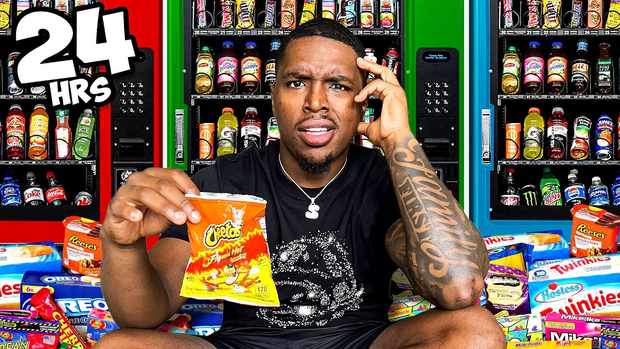 Eating ONLY Vending Machine Food For 24HRS