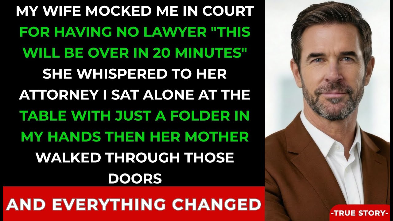 My Wife Mocked Me for Having No Lawyer — Until Her Mother Arrived and Stunned the Entire Court