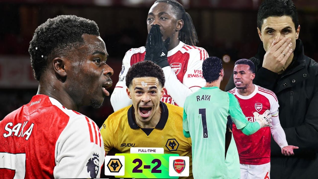 ARTETA BITABUSE, AMAZIGA KU ARSENAL 😭, WOLVES 2;2 ARSENAL, SAKA, MADUEKE 