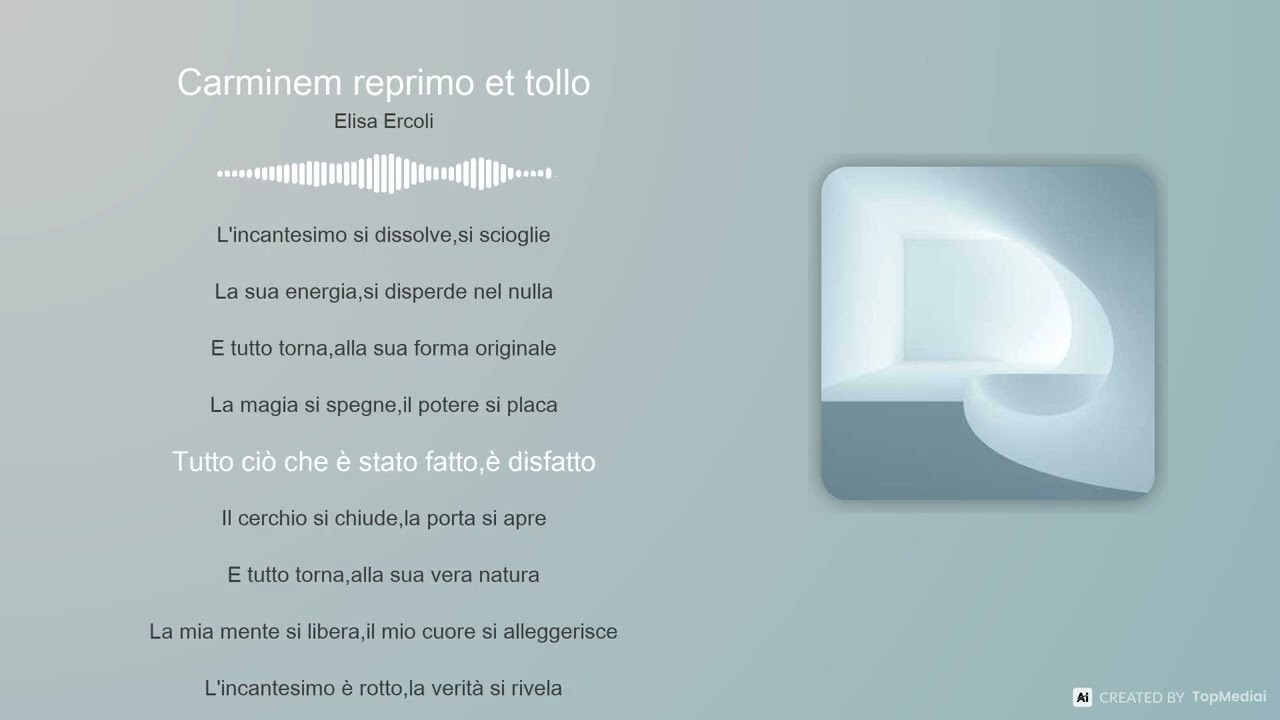 Carminem reprimo et tollo