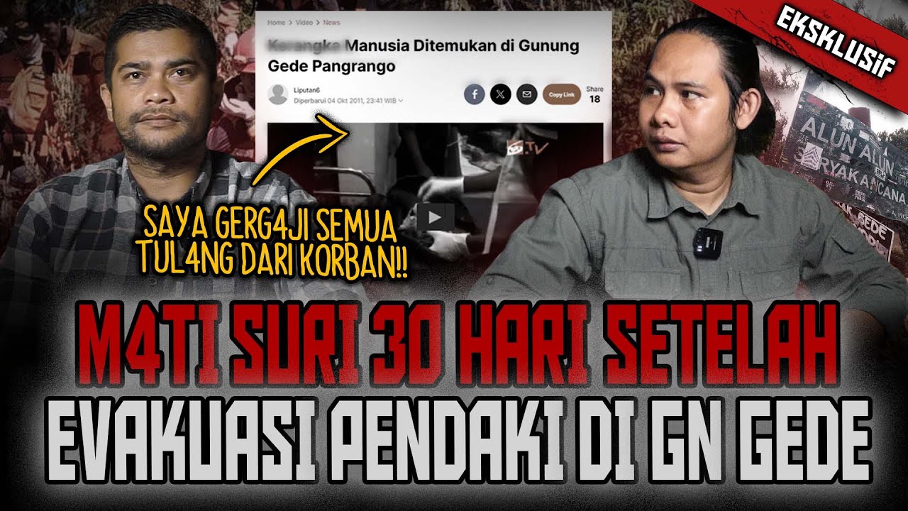 NGERI..! KESAKSIAN NYATA 30 HARI TIDAK SADARKAN DIRI SETELAH EVAKUASI T3NGKOR4K PENDAKI DI GN. GEDE