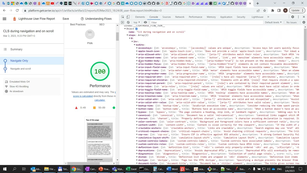 4 How to analyze UI performance test results Lighthouse, Sitespeed