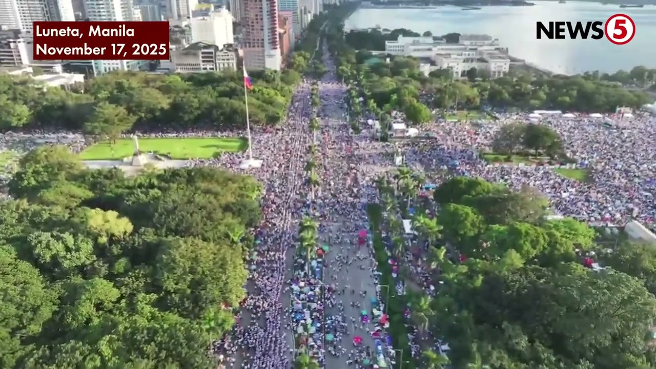 Aerial view sa ikalawang araw ng peace rally ng Iglesia ni Cristo