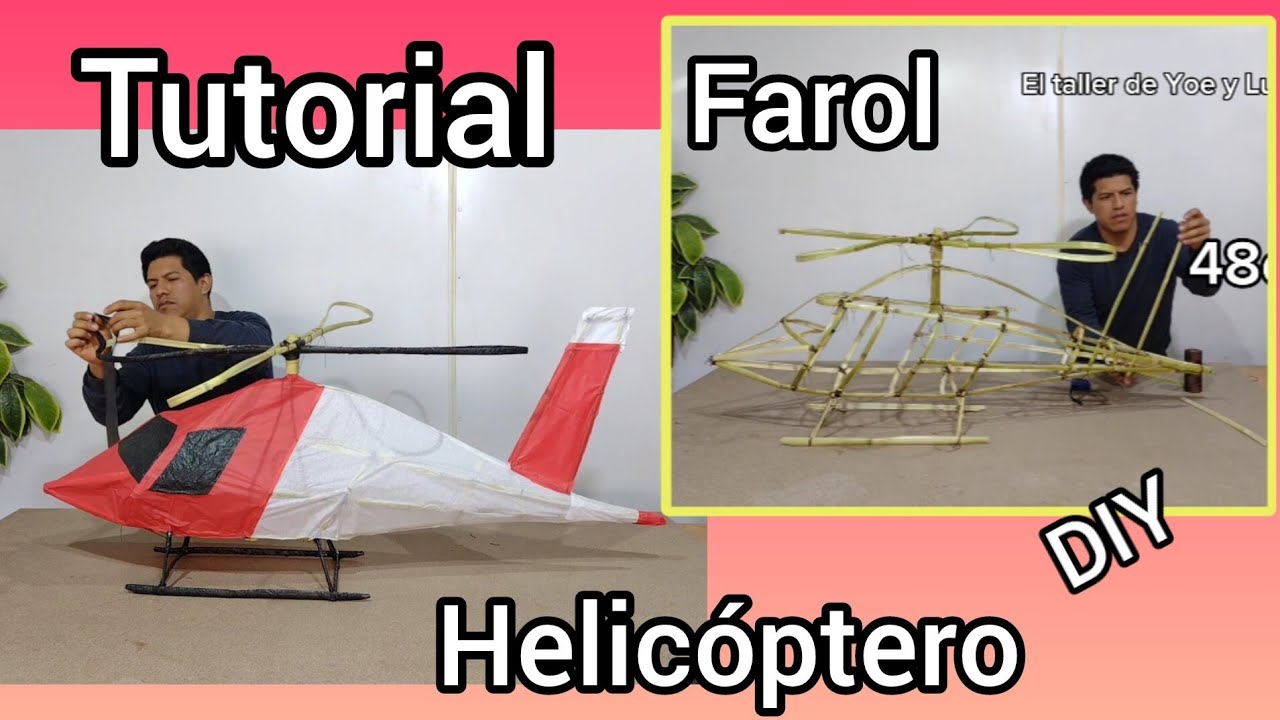 Cómo Hacer Farol o antorcha helicóptero de carrizo
