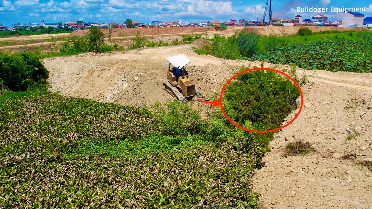 Dump Truck!! 25Ton Take Rock Will Land To Bulldozer Push Delete Forest Will Push Ripe Rind Water