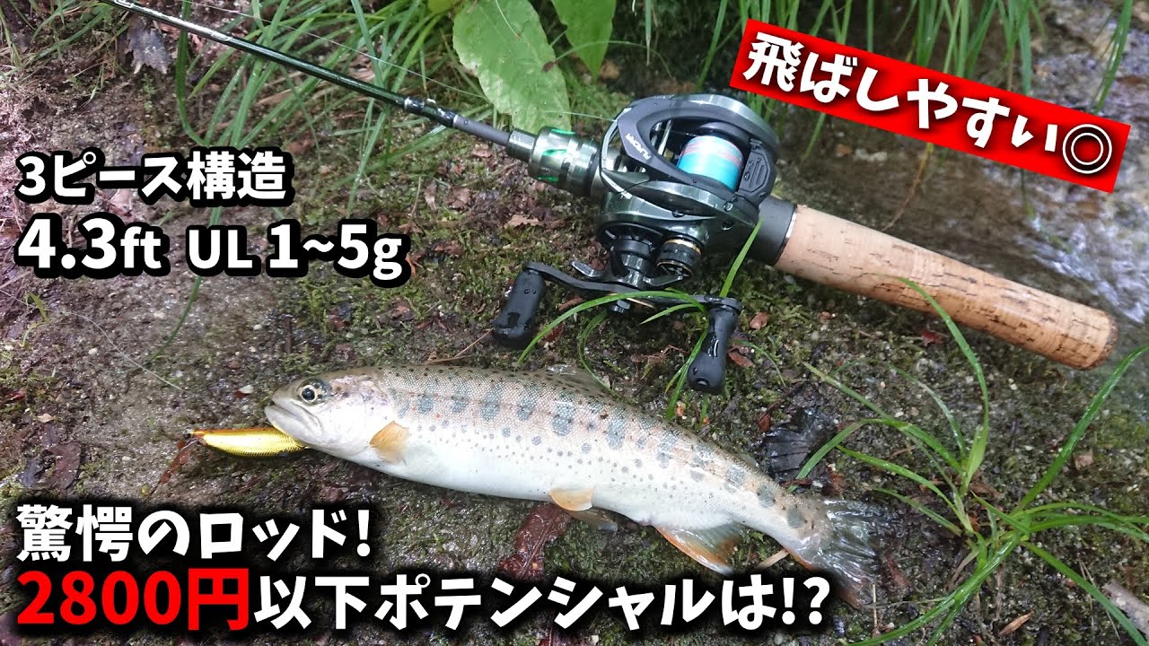 【格安渓流ベイトロッド】初心者さんにオススメの一本！欧州EC TEMUセール購入品で早速釣ってみた件