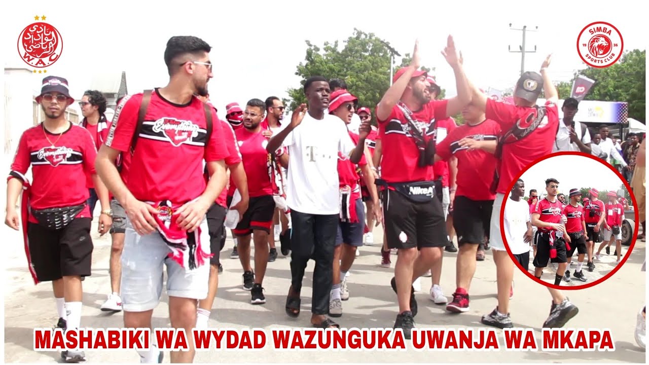 Duuh!NI ZAIDI YA UCHAWI MASHABIKI WA WYDAD CASABLANCA WAZUNGUKA UWANJA WA MKAPA