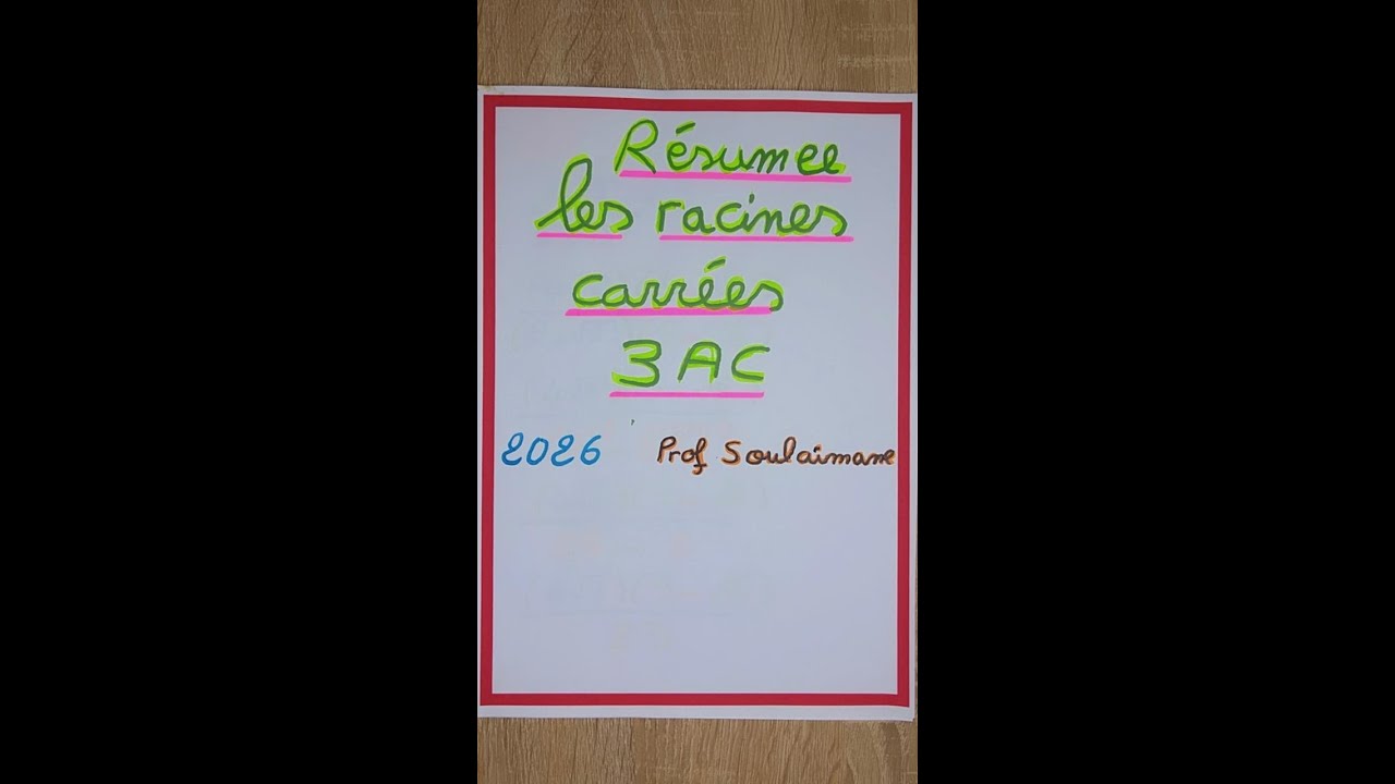 Résume les racines carrées 3ème collége