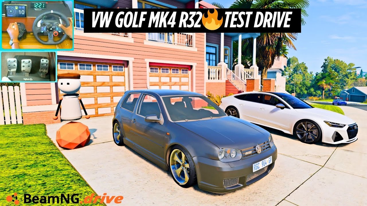 Volkswagen Golf Mk4 R32 BeamNG | Реалистичное вождение с рулевым колесом Logitech G29