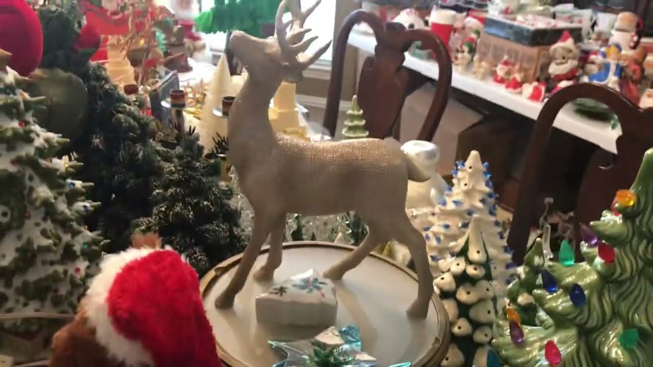 Vintage Christmas Collection Video #332:  Ceramic Trees, Santa Mugs, Glass Trees & More