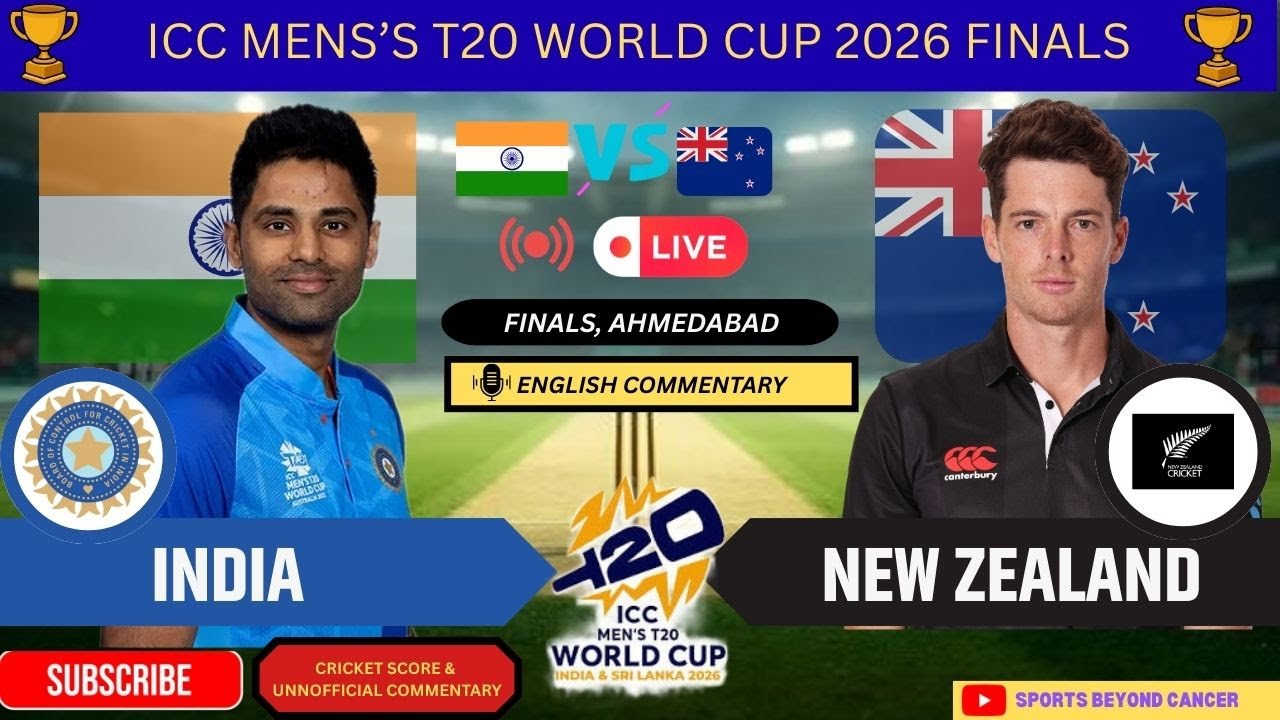 🔴 LIVE: India vs New Zealand | THE GRAND FINAL | T20 World Cup | Live Scores & Commentary- ENGLISH