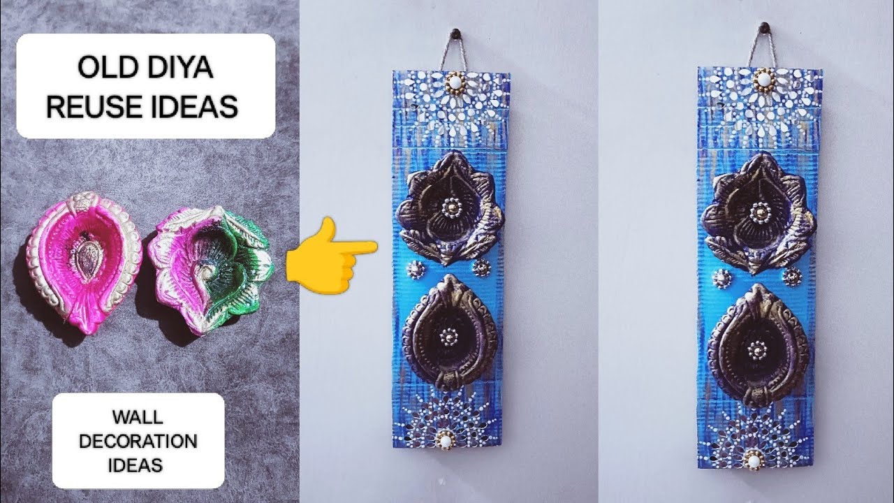 Old Diya Craft Ideas//Wall Hanging for home decor//Old Diya decoration ideas