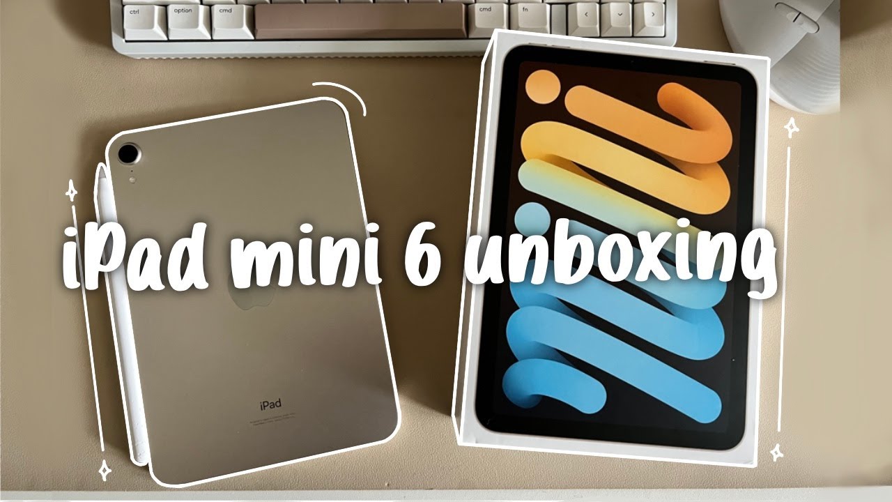 iPad Mini 6 Unboxing + Amazon Accessories (Starlight)
