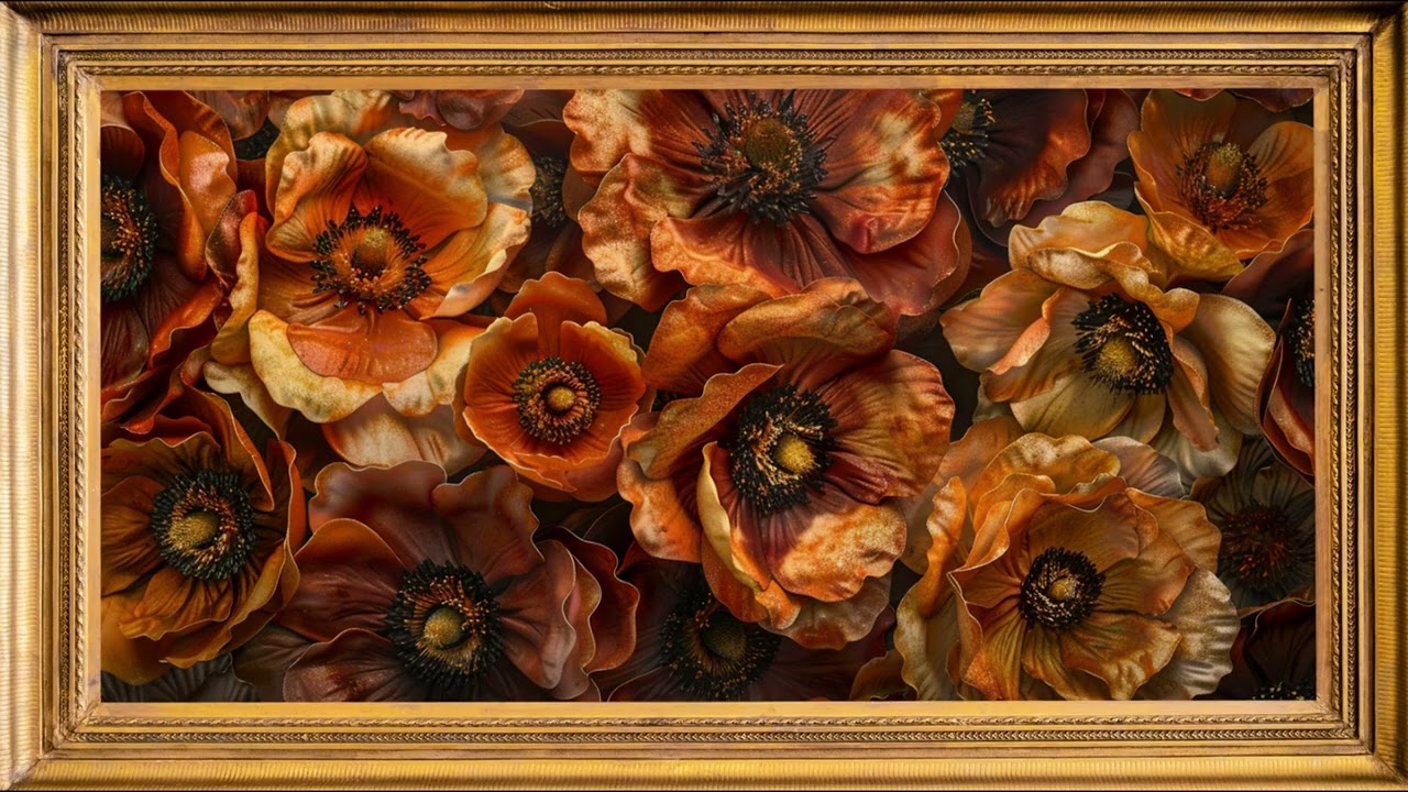 4K Luxury Floral Wall Art for Samsung Frame TV🌼 2 Hour Elegant TV Ambience Background