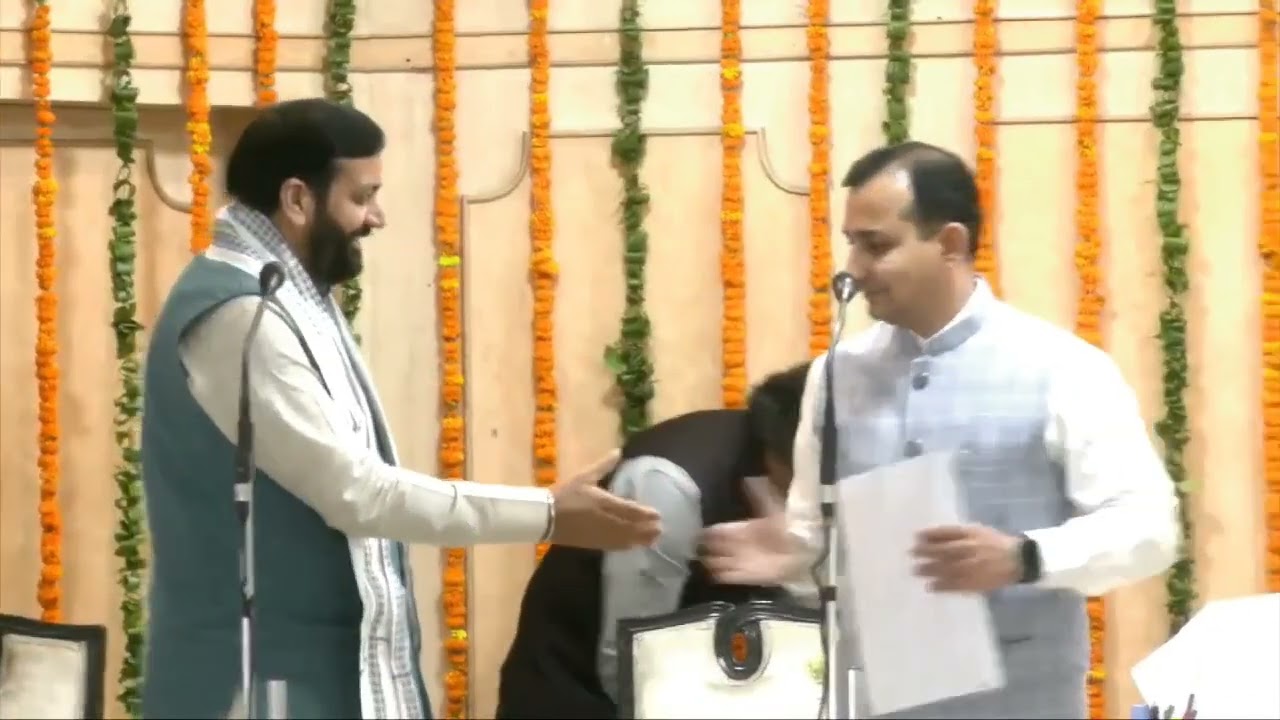 One year ago, Glimpse of taking the Oath as Chairman of the Haryana Staff Selection Commission.