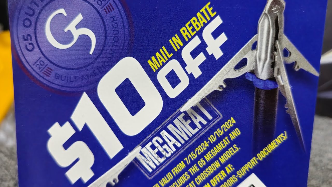 G5 MegaMeat broadheads summer rebate program is on now!