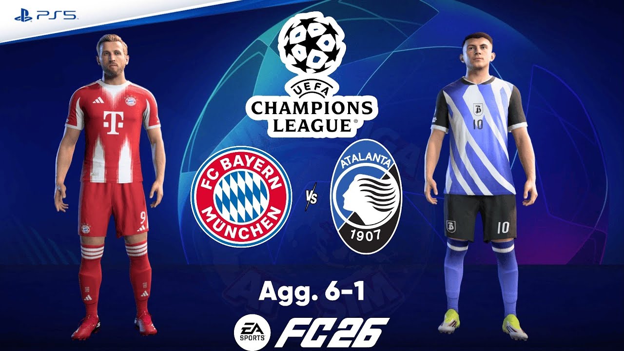Bayern Munich v Atalanta | UEFA Champions League 25/26  Round of 16 | Simulation | FC26 – PS5™[4K]