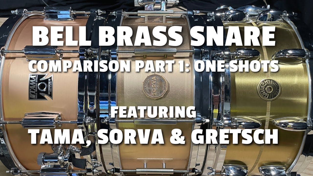Bell Brass Snare Comparison Part 1: One Shots (Tama, Sorva, Gretsch) With Audio Samples