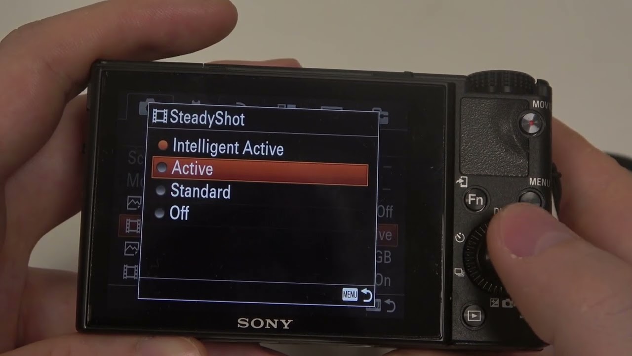 SONY DSC RX100M3 - How to Enable & Disable Steady Shot | Manage Steady Shot