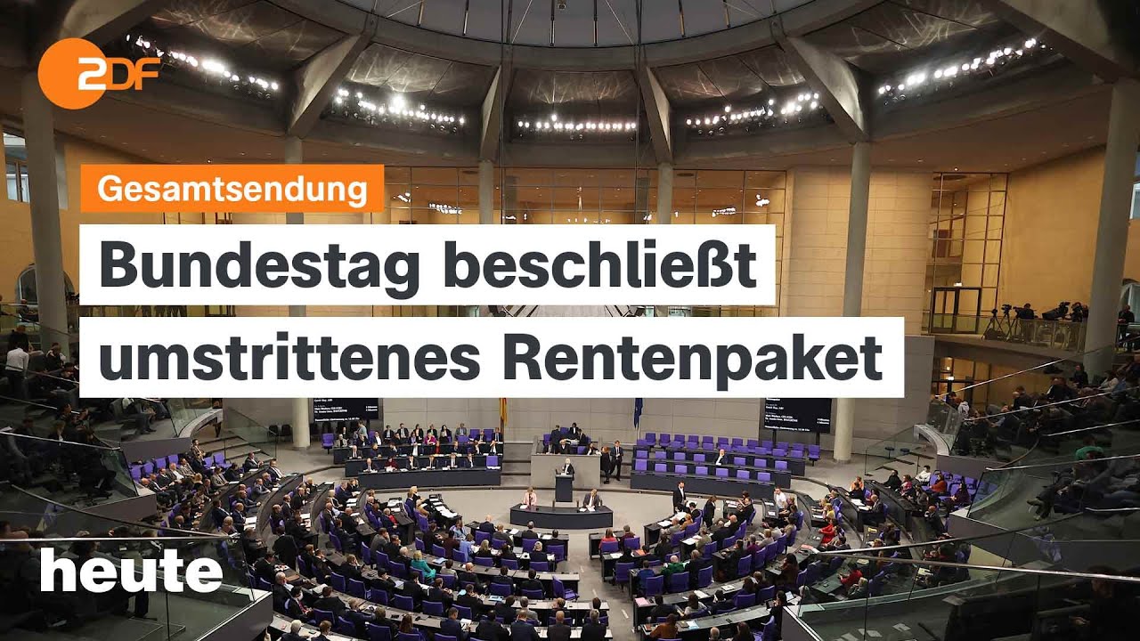 heute 19:00 Uhr vom 05.12.25 Rentenreform, Sch&uuml;ler protestieren gegen Wehrdienstreform, WM-Auslosung