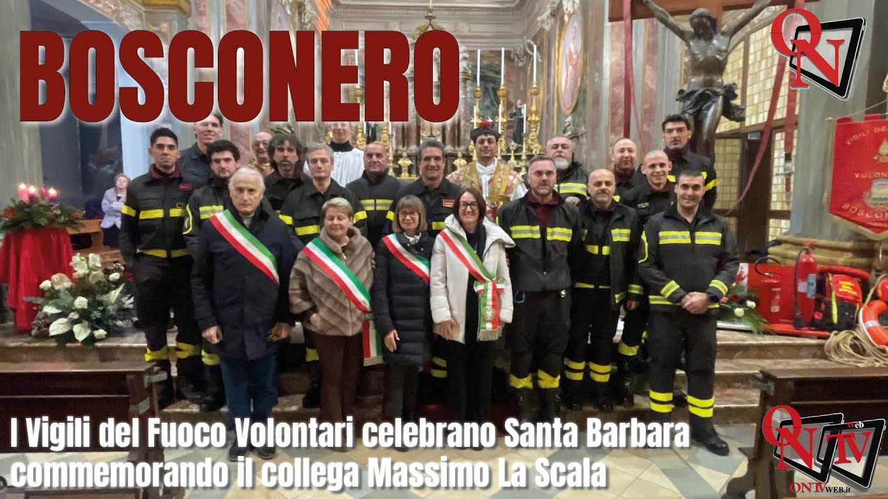 BOSCONERO - I Vigili del Fuoco celebrano Santa Barbara commemorando il collega Massimo La Scala