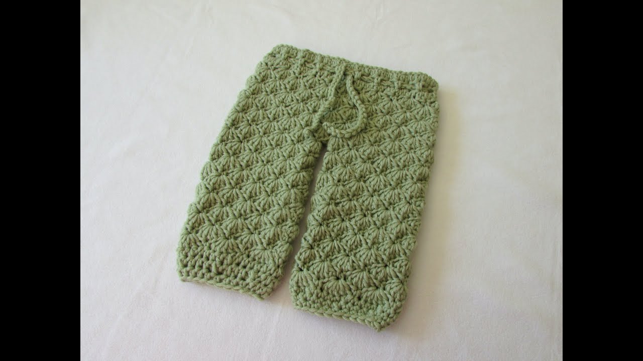 How to crochet shell stitch leggings / trousers / pants - any size