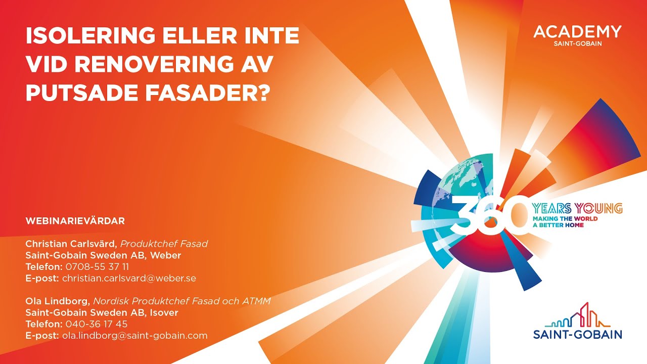 Webinarium: Isolering eller inte vid renovering av putsade fasader?