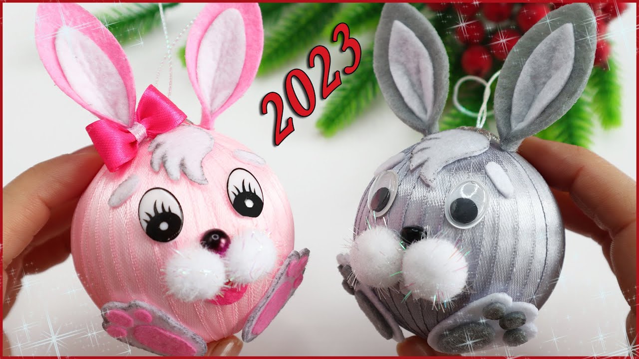 🐰 КРОЛИК - СИМВОЛ ГОДА 2023 🐰 Зайчики для Ёлки своими руками 🎄