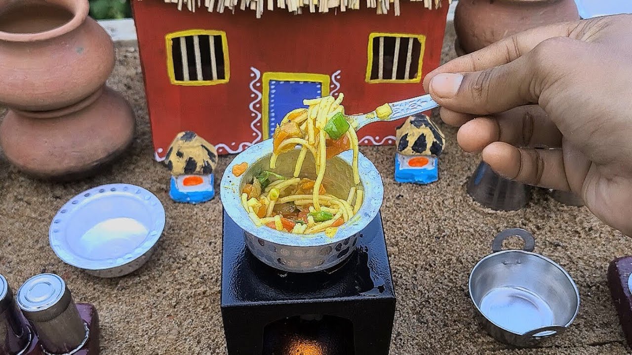 Miniature Veg Chowmin Noddles recipe 🍝||Miniature cooking|Noddles recipe 🧆