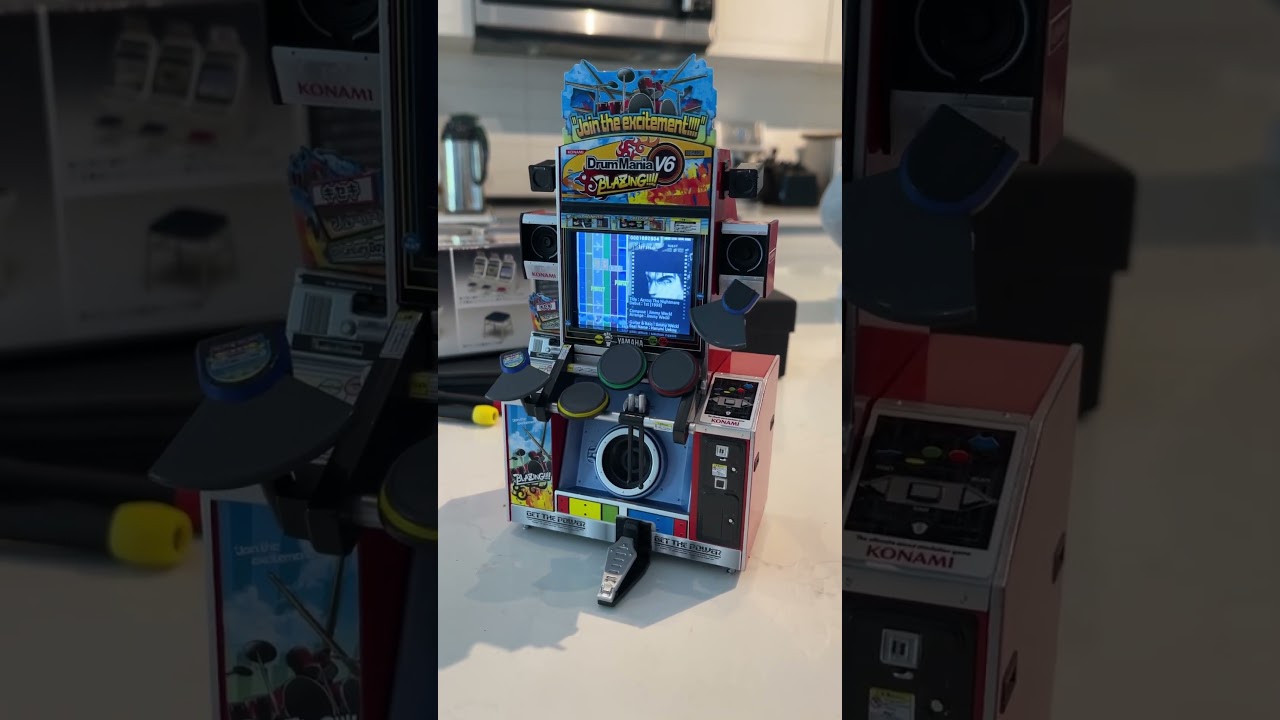 1:12 Scale Konami Drum Mania V6 Arcade Machine #drummania #miniarcade #konami #miniaturearcade