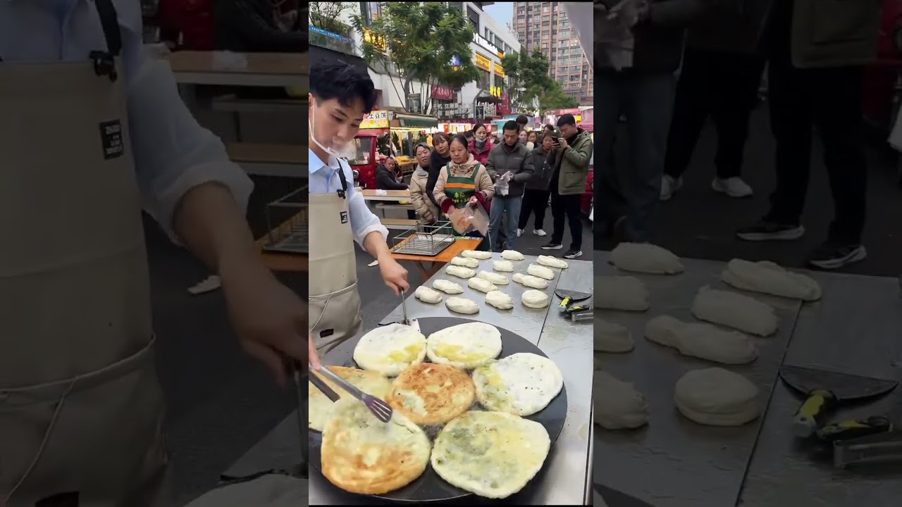 葱油饼 #夜市 #夜市小吃 #美食 01-23-2 #streetfood #麻辣烫 #夜市小吃 #麻辣烫 #夜市小吃 #food