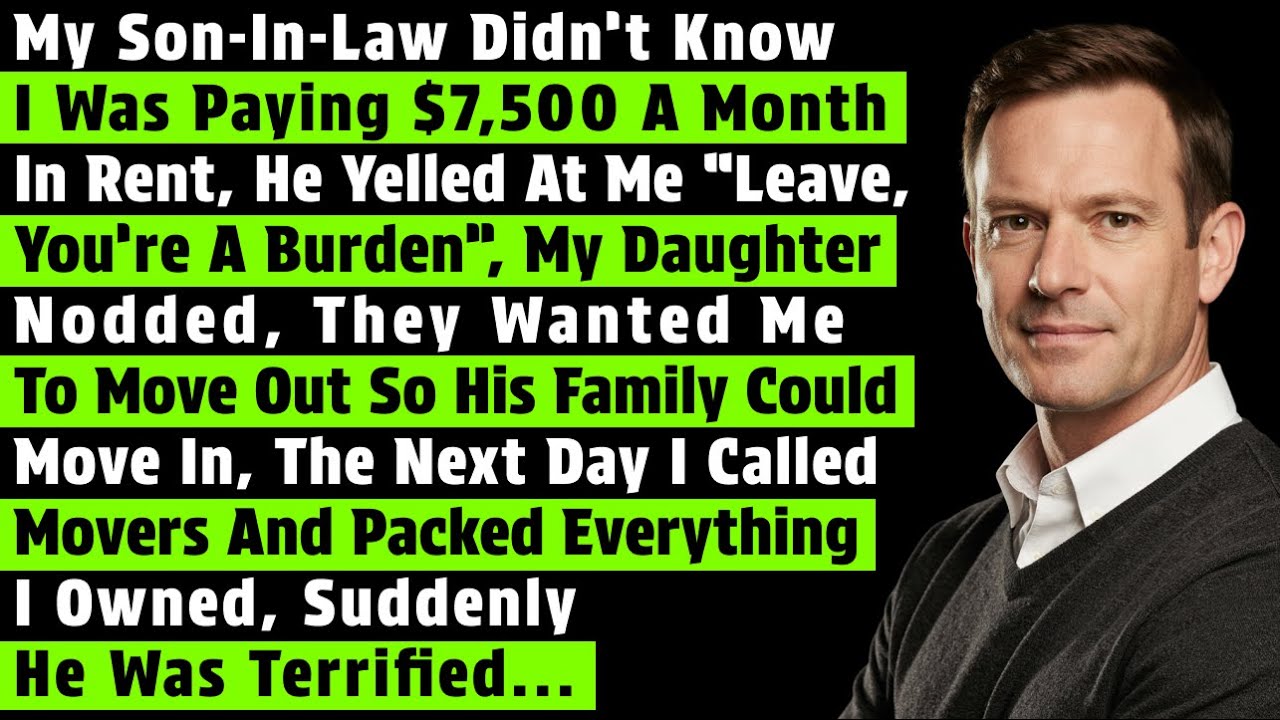 My Son-In-Law Didn’t Know I Was Paying $7,500 A Month In Rent, He Yelled At Me “Leave, You’re A…