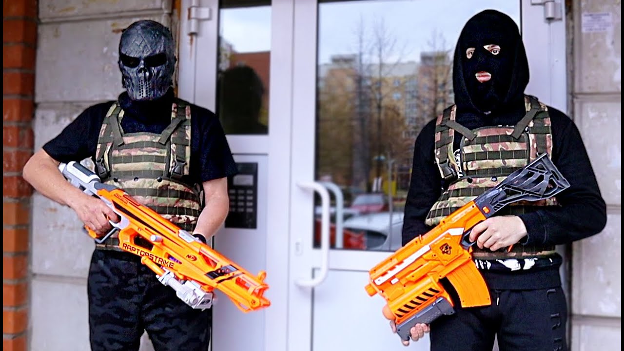 Nerf War: Apartment Assault - Fighting Bad Guys in Our Home Turf!