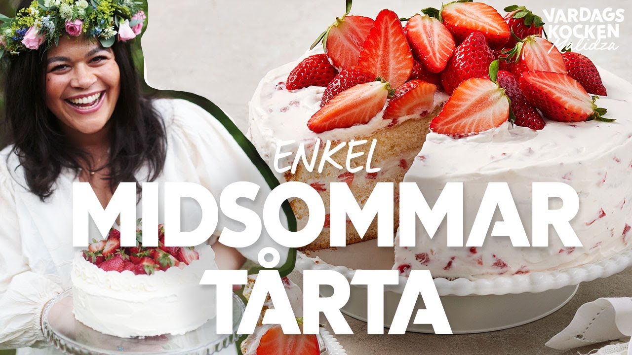 Enkel och god jordgubbstårta till midsommar - så gör du!