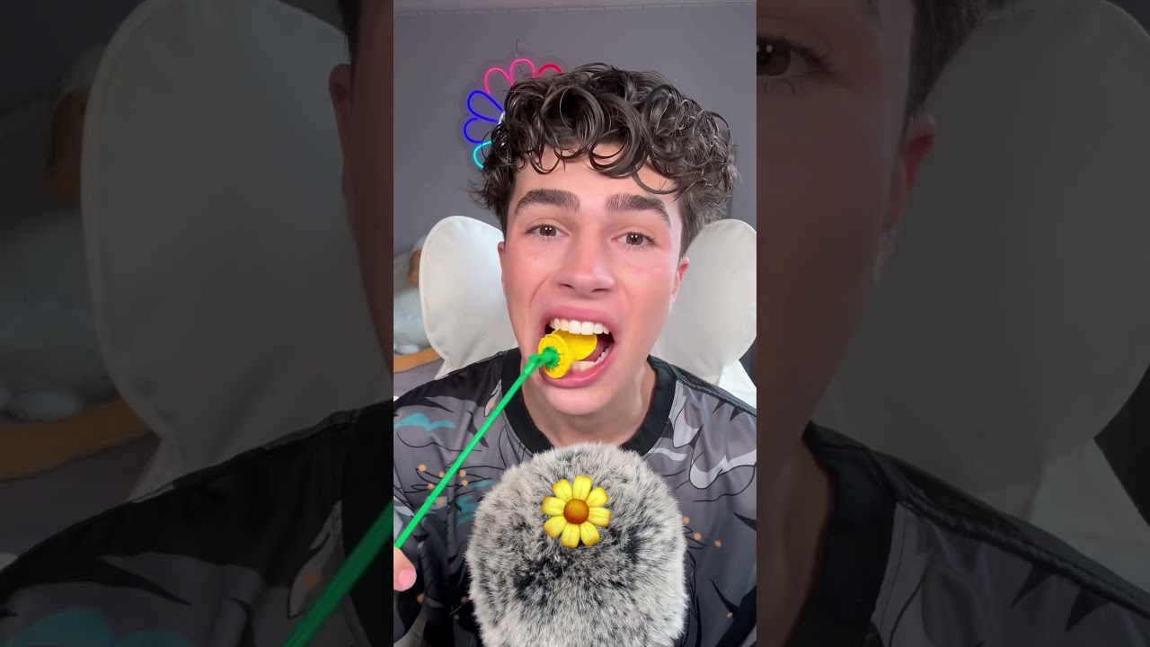 Chewing on emojis challenge #asmr #chewing #asmrsounds