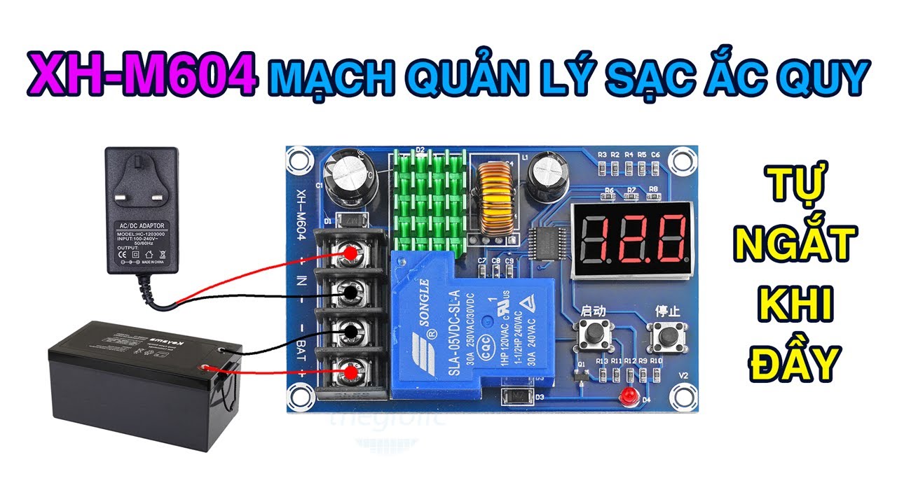 #132: XH-M604 Mạch Quản Lý  Sạc Ắc Quy / XH-M604 Charging Module
