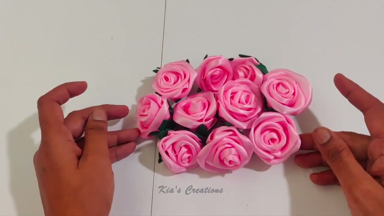 14 Flower Making with Ribbon | Easy Trick of Rose Making | Wall Hanging | Home Decoration, DIY Craft
