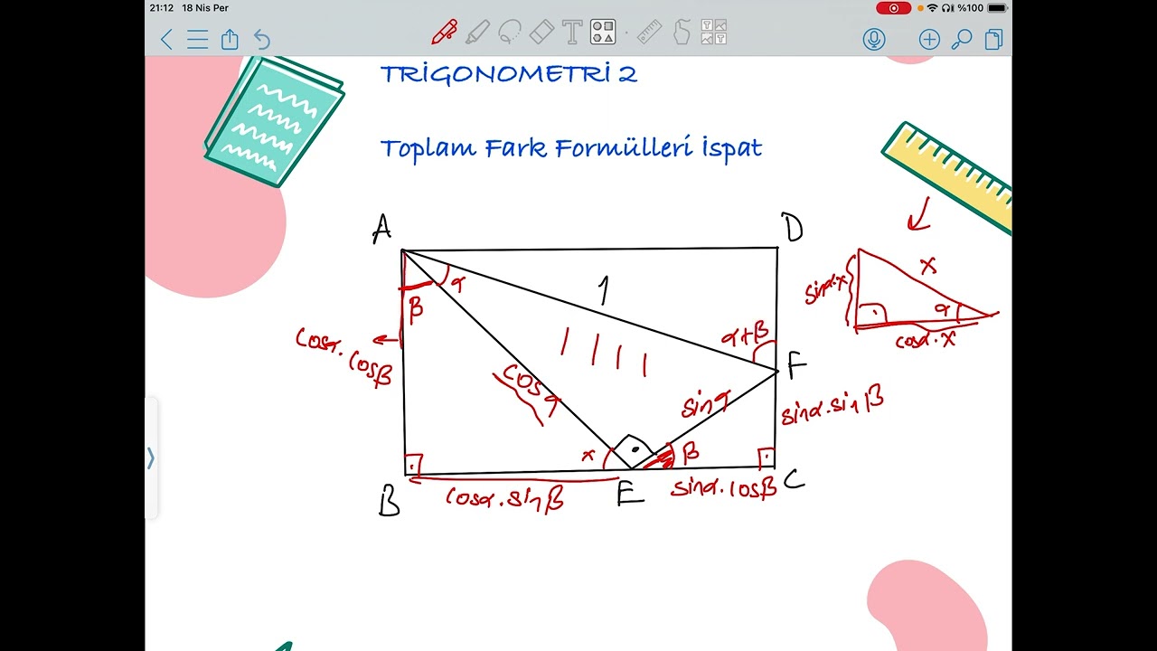 Toplam Fark Formülleri İspat #aytmatematik #trigonometry