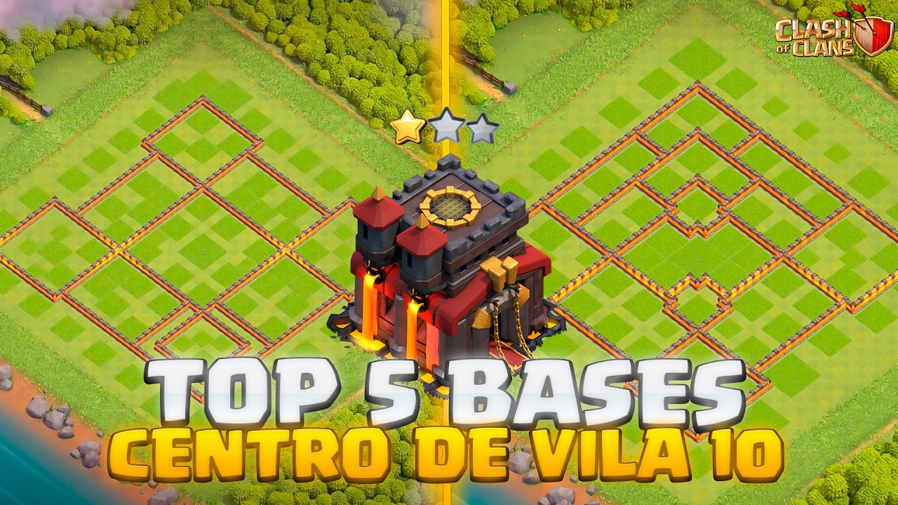 TOP 5 MELHORES LAYOUTS CV10 TH10 ATUALIZADOS COM LINK! Guerra, Farm e Push | Clash of Clans