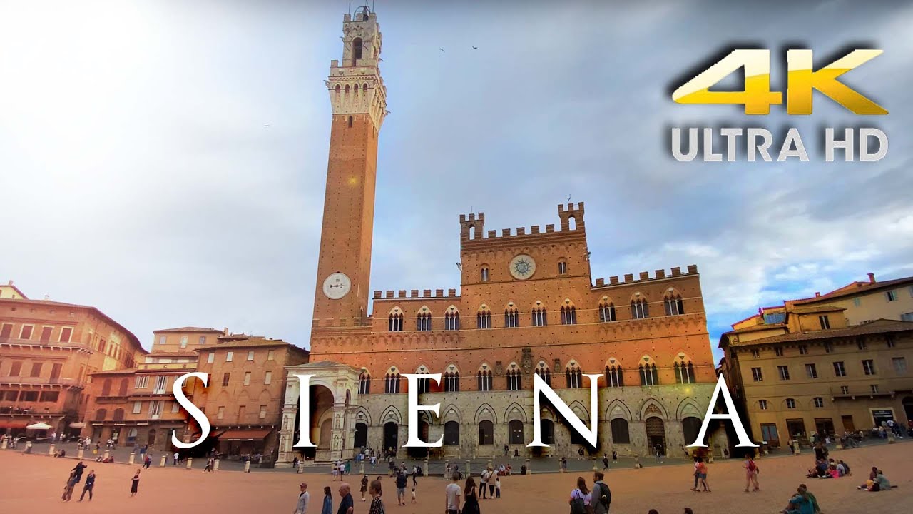 4K Walk ON THE STREETS of SIENA Italy | Walking Tour in Siena Tuscany Downtown City Center UHD 60fps