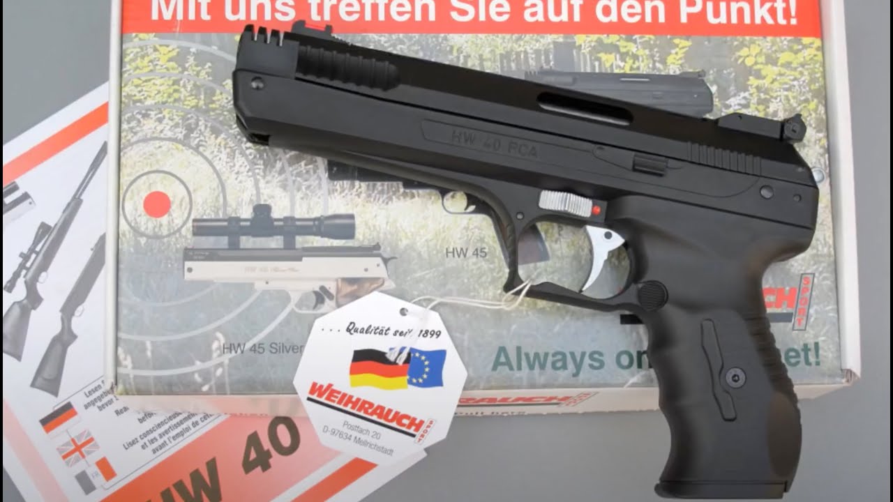 Pistolet à air comprimé Weihrauch modèle HW 40 PCA