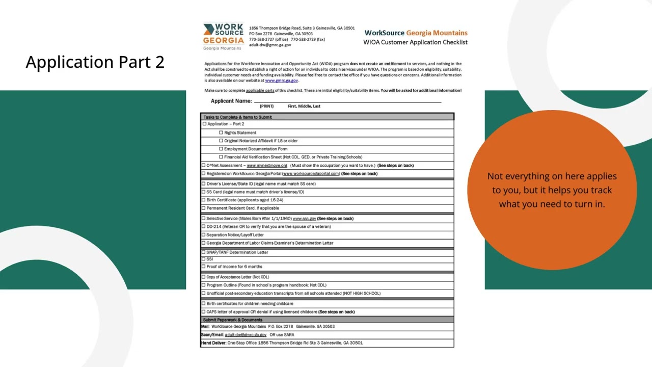 WorkSource Application Assistance