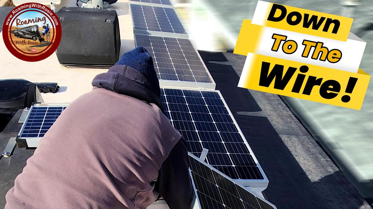 Racing to Install Salvaged Solar Panels on our RV for Boondocking