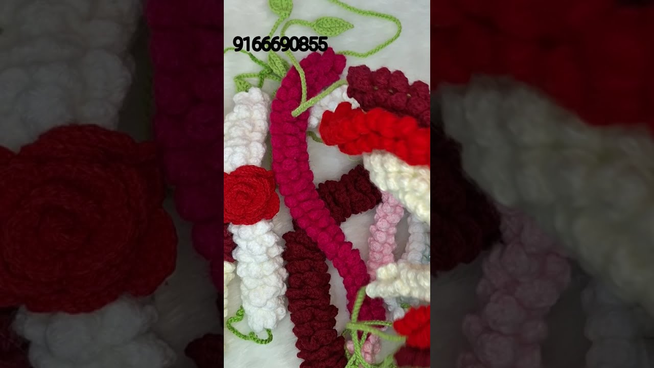 This valentine day try something new... beautiful crochet gajara.# Jaismeengajra #Handmade #Crochet 