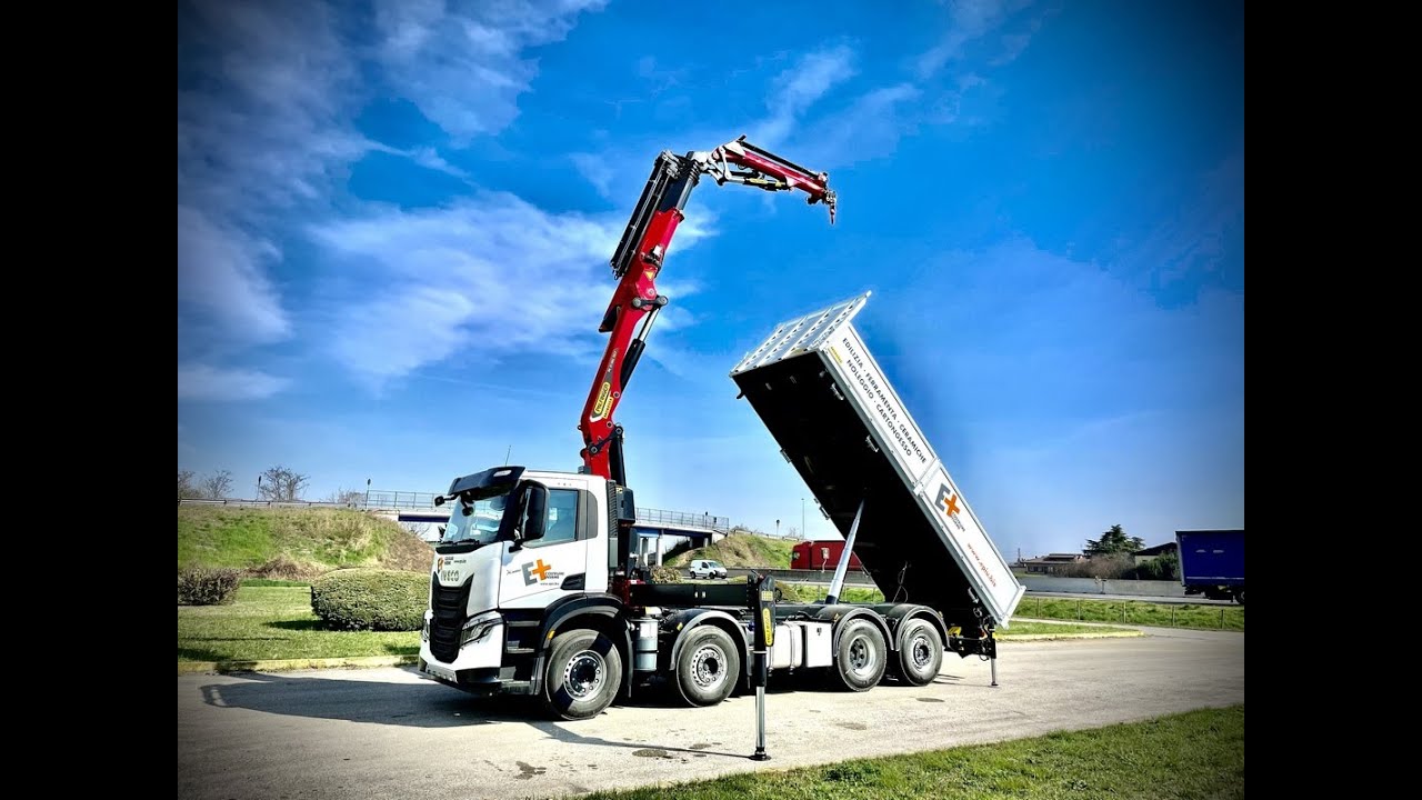 PALFINGER PK 37002 TEC7 D + PJ 090 C + RIBALTABILE TRILATERALE MORESSA
